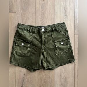 NWT KUT Olive Green Women's Cargo Shorts Size 12